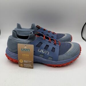 UYN Arion Shoes Mens Sz 11.5 Blue/Orange Slip On Hiking Running Sneakers‎